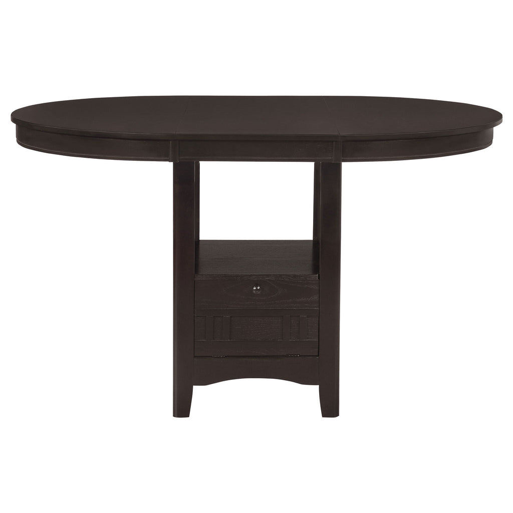 Danford - 5 Piece Counter Height Dining Set With Upholstered Stools - Espresso