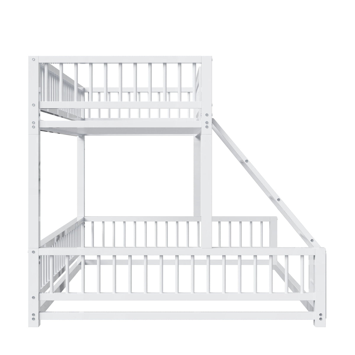 Bunk Bed With Ladder And Safety Guardrails