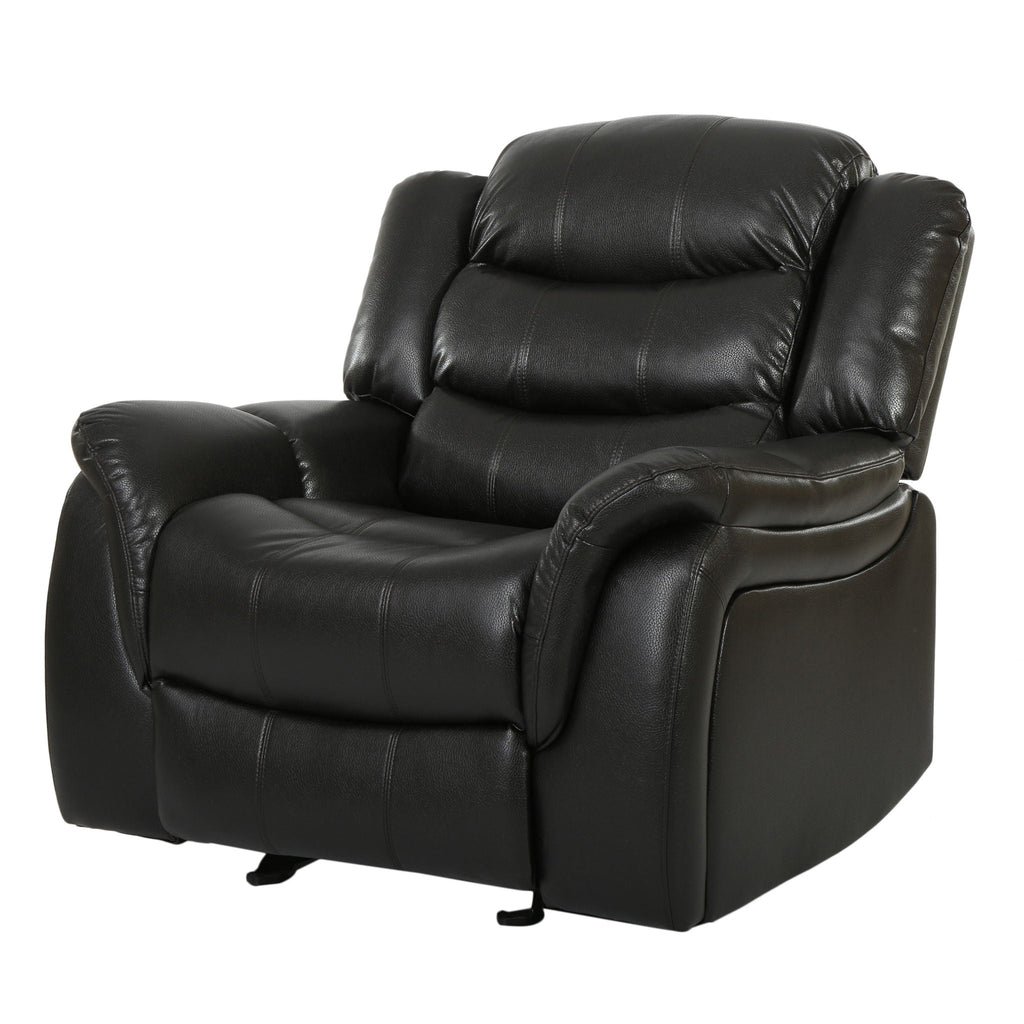 Classic Design Recliner, Upholstery Recliner, Glider Recliner - Black Berry