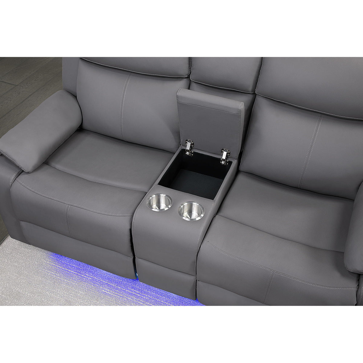 Blanche - Reclining Set With LED Lights, Speaker