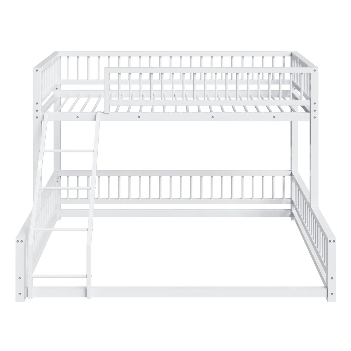 Bunk Bed With Ladder And Safety Guardrails
