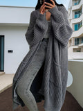 Autumn And Winter Long Sweater Women's Loose All-matching Base Long-sleeved Knitted Cardigan