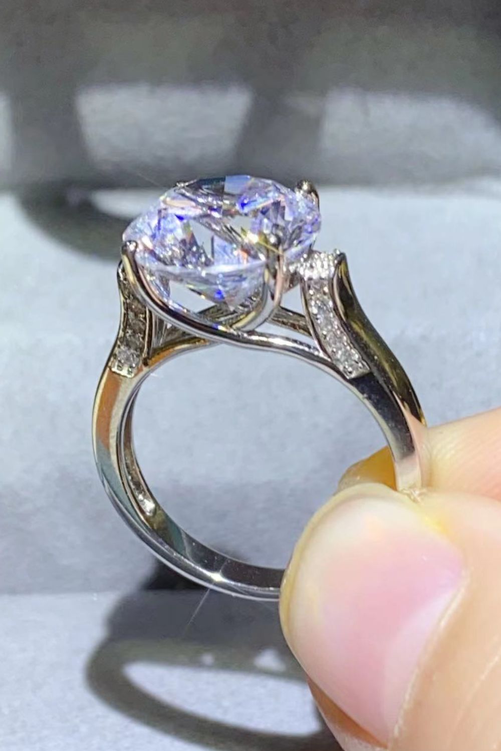 5 Carat Brilliant Round Cut Sparkala™ Platinum-Plated Ring