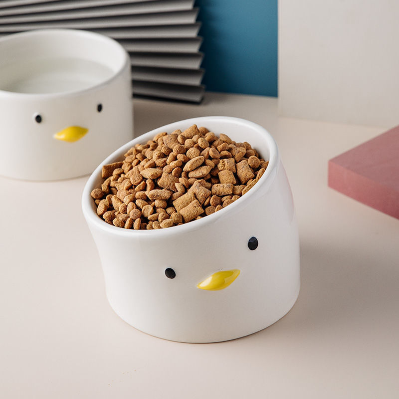 Chickens With Crooked Necks And High Feet Prevent Cats From Overturning Small Dog Food Basins Double Bowl
