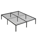 Heavy Duty Queen Size Bed Frame With Quiet Support - Black