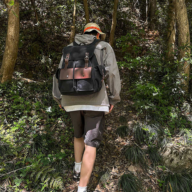 Fashion Personality Canvas Men's Backpack