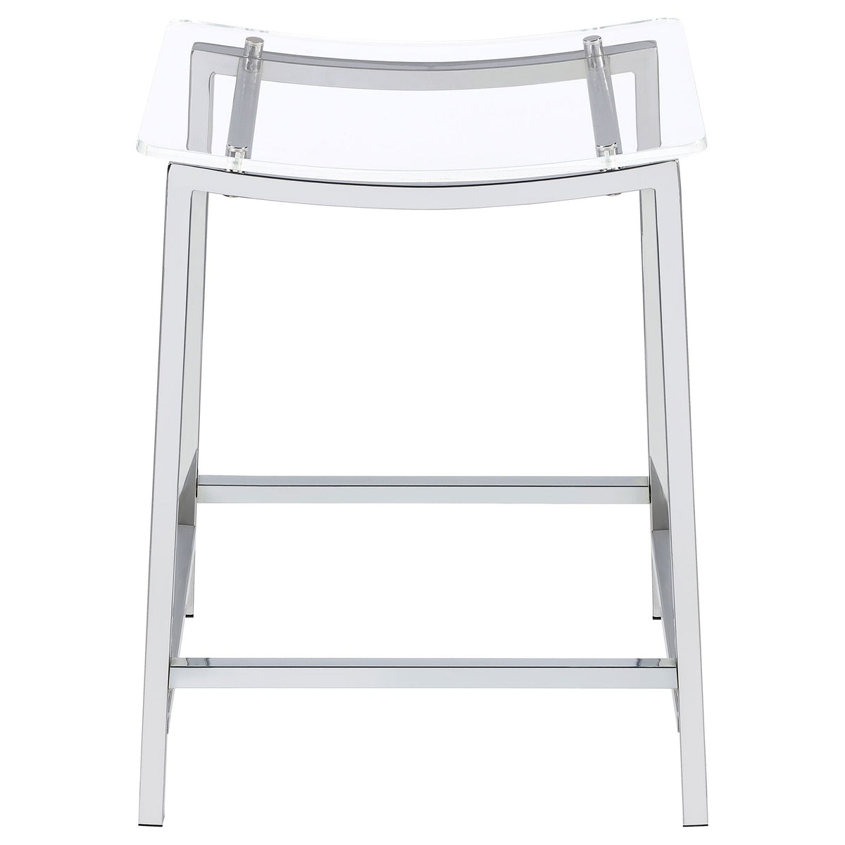 Staten - Backless Counter Stool (Set of 2) - Chrome