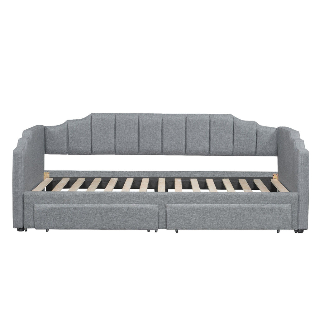 Extendable Daybed With LED Light And 2 Storage Drawers