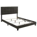 Tufted Full Panel Bed With Button Tufted Headboard, Platform Design - Charcoal