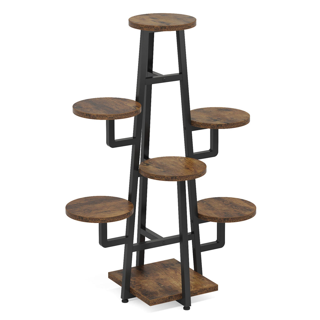 7 Tier Corner Plant Shelf With High Low Design For Living Room