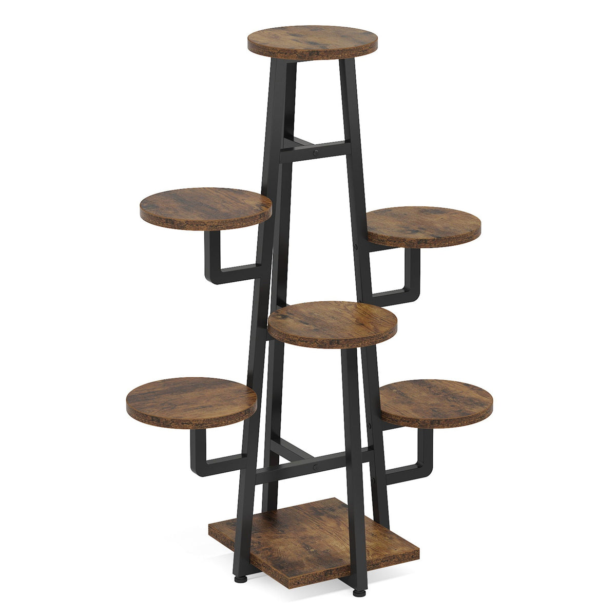 7 Tier Corner Plant Shelf With High Low Design For Living Room