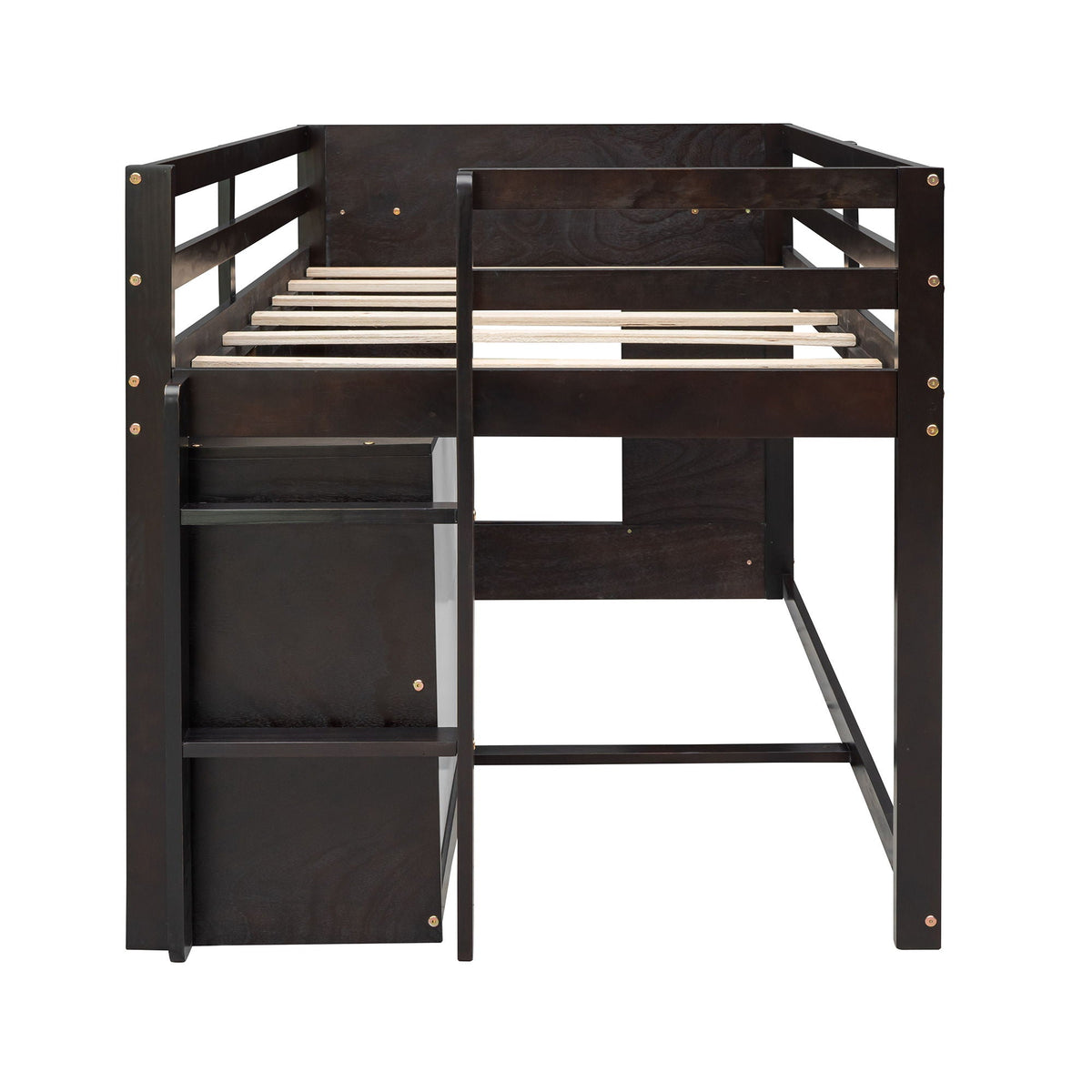 Loft Bed With Cabinet And Shelf