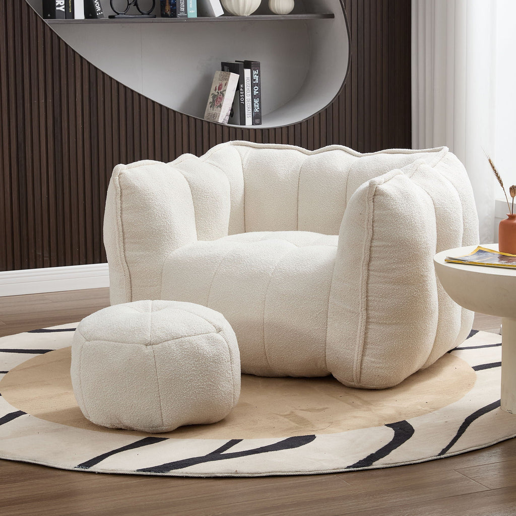 Soft Bean Bag Chair With High Resilient Foam