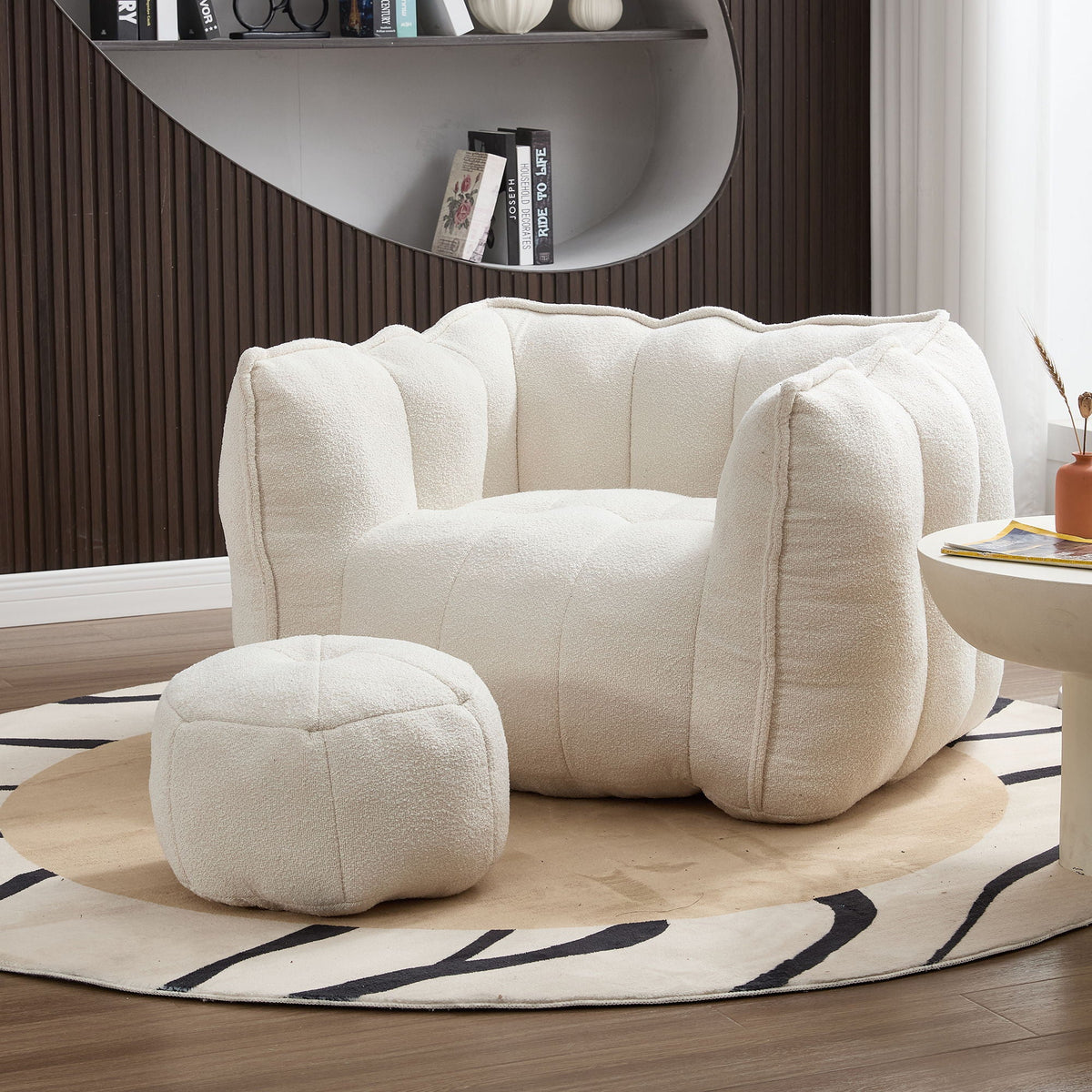 Soft Bean Bag Chair With High Resilient Foam