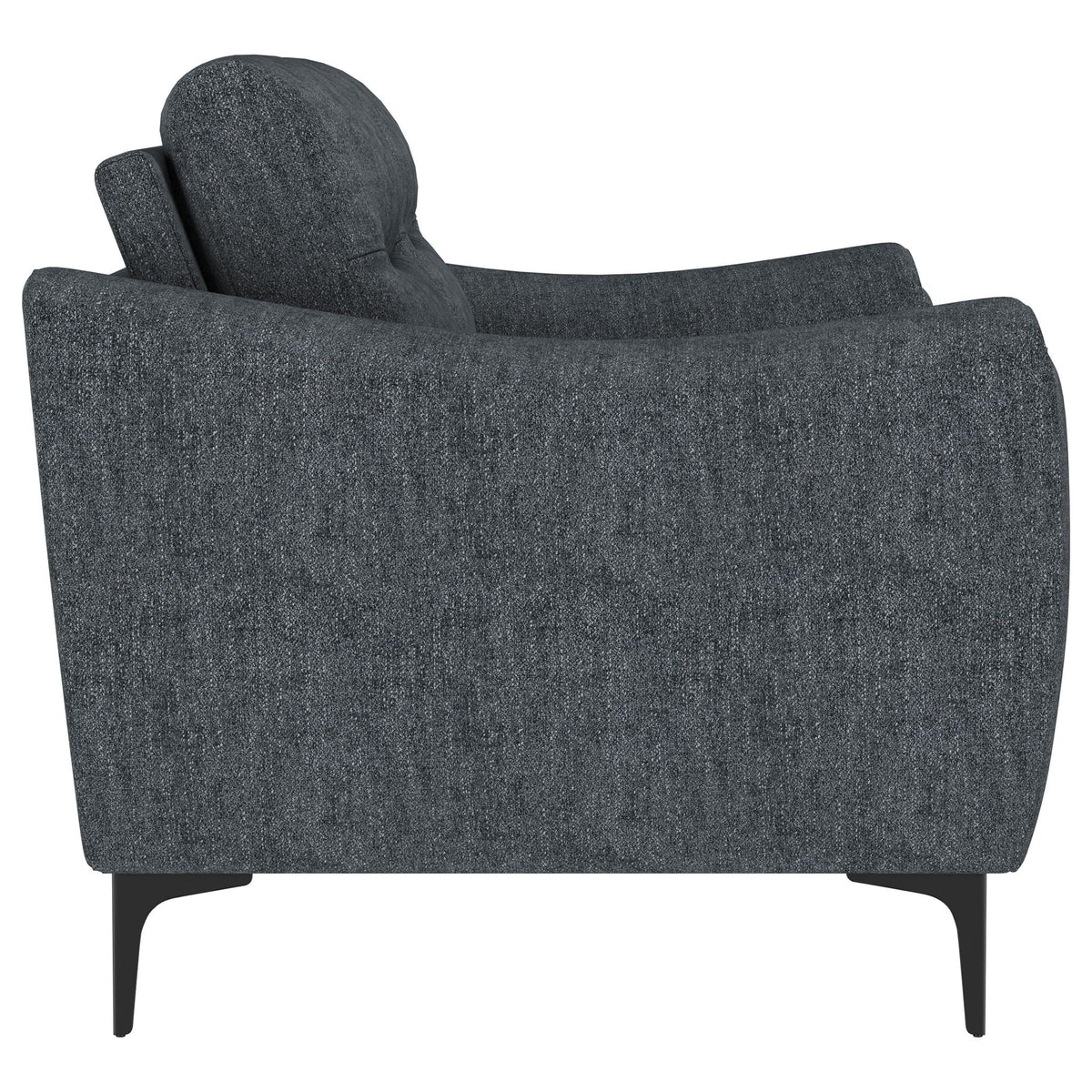 Oberle - 2 Piece Upholstered Sofa Set With Pocket Coil Seating - Charcoal