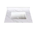 Bianco Carrara Venato Elegant Marble Vanity Top, Bathroom Vanity With Undermount Sink, Sintered Stone
