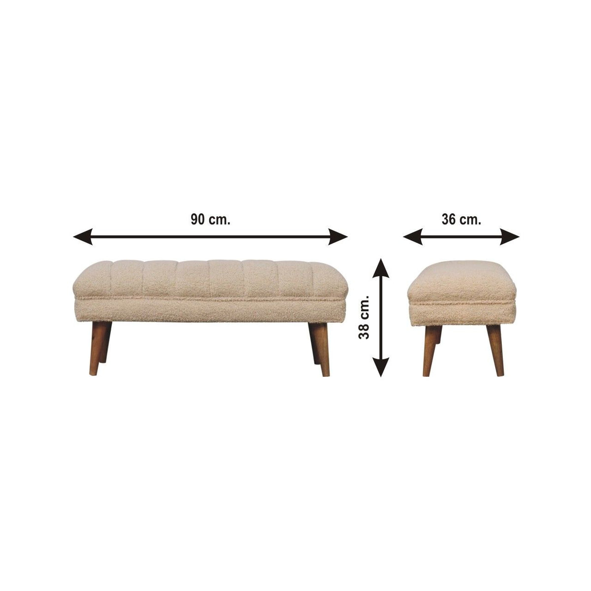 Puffer Bench - Beige