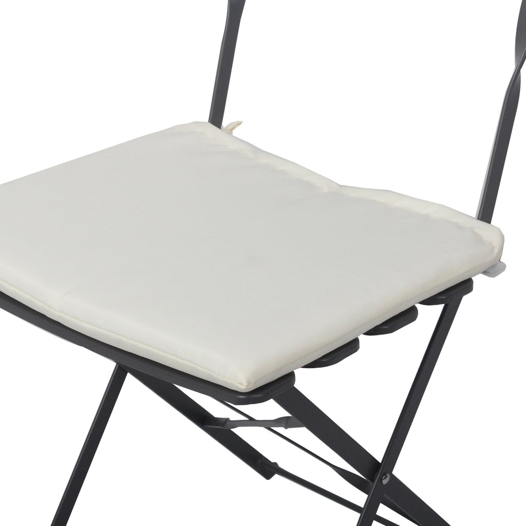 3 Pieces Patio Bistro Balcony Metal Chair Table Set - Gray