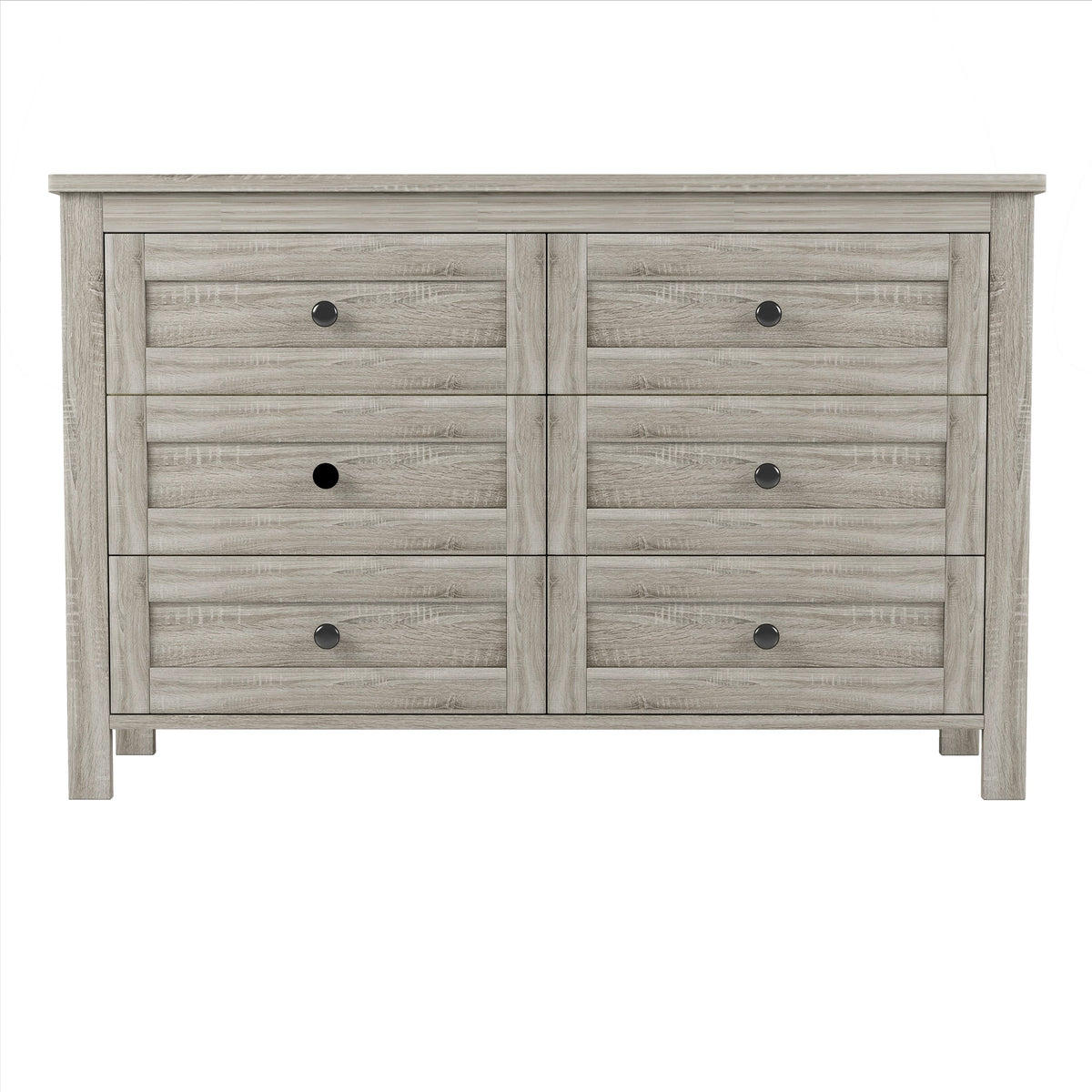 3-Pieces Bedroom Set Queen Size Farmhouse Platform Bed with Storage Headboard and Charging Station