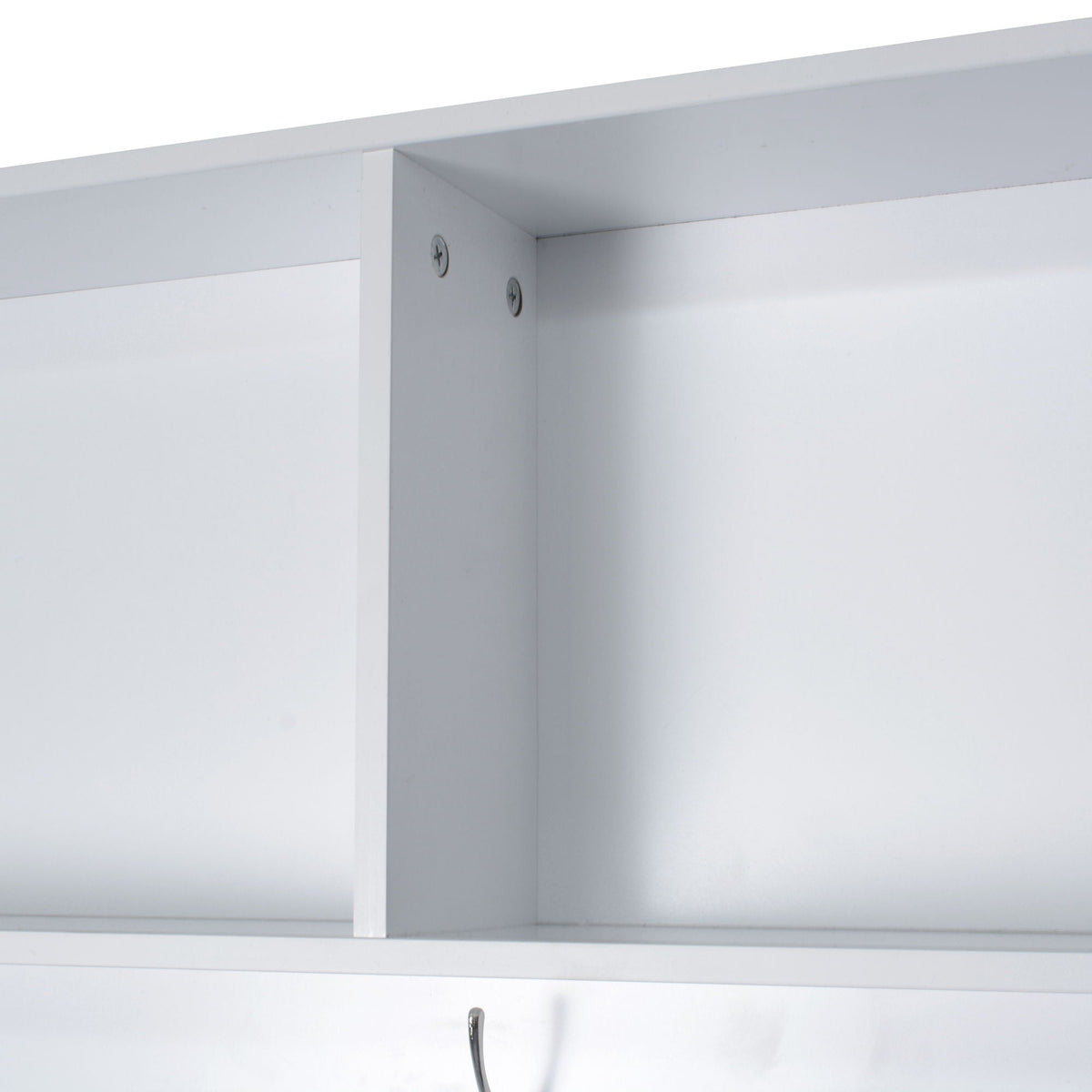 Entryway Bench With Coat Rack, 3 In 1 Design And Adjustable Shelves