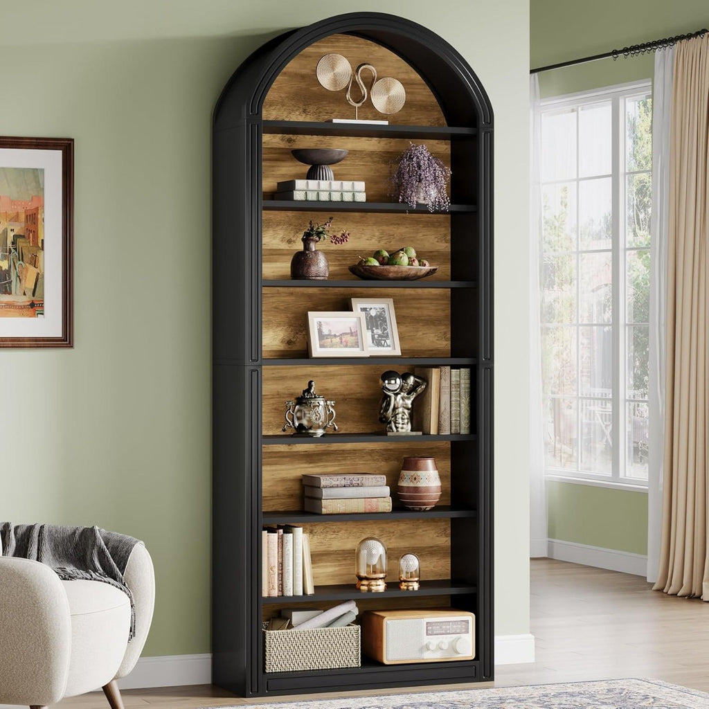 8 Tier Arched Open Display Shelving Unit For Living Room