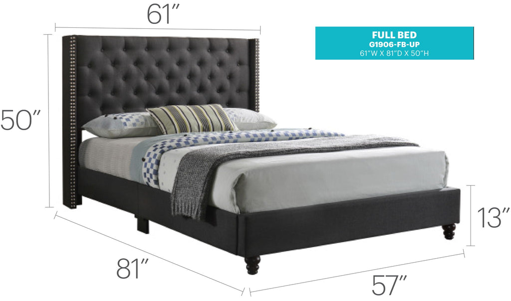 Nailhead Bed Transitional Vibrant