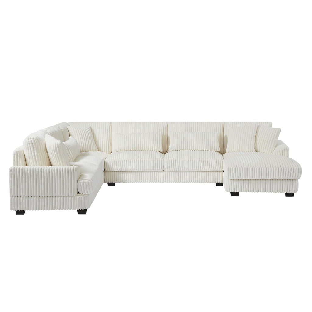 Oversized Sectional Sofa U - Shaped Sofa Couch Modern Sofa Upholstered In Soft With A Chaise Lounge For Living Room