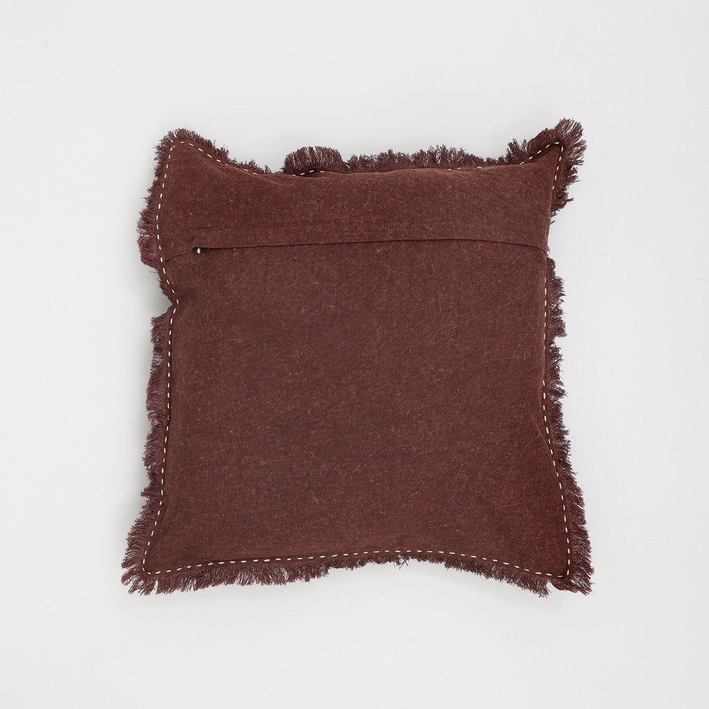 The Handwoven Fringe Cotton-Linen Pillow