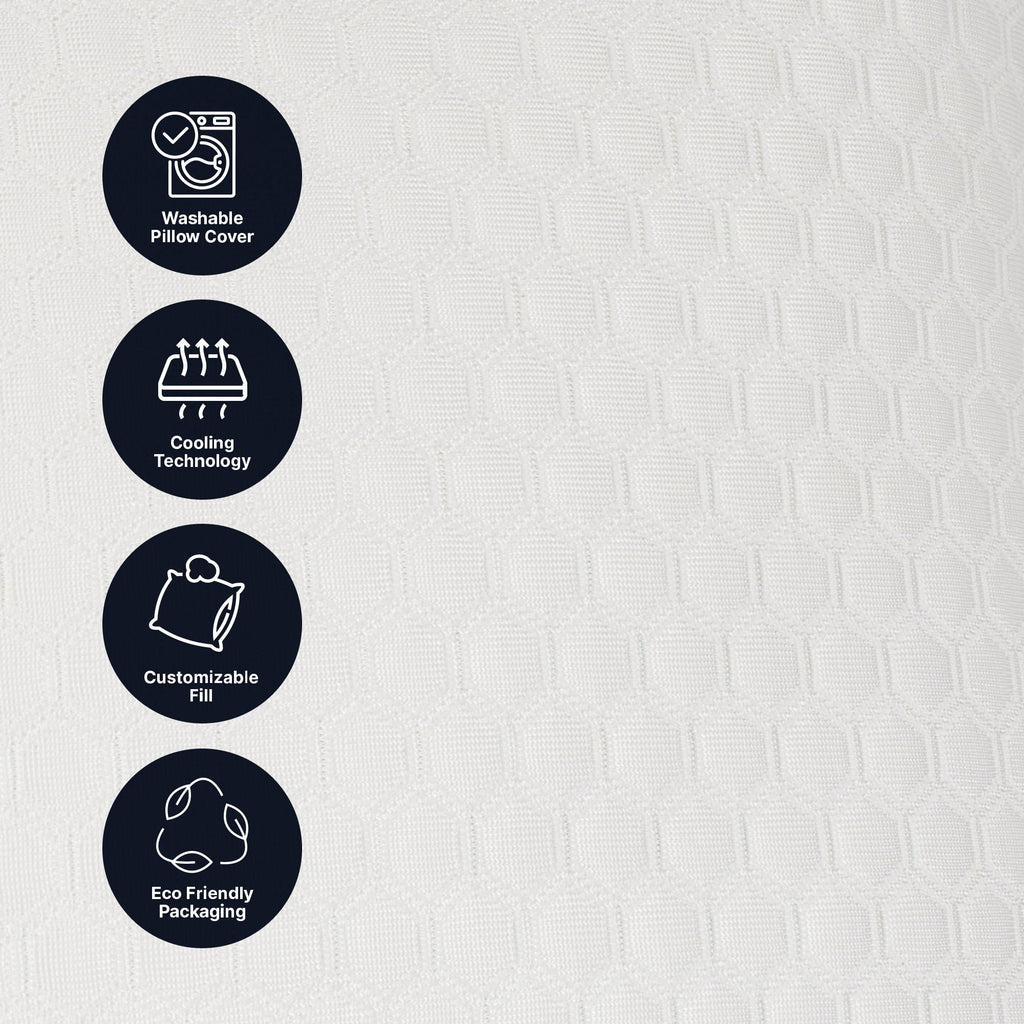 Ghostpillow Shredded - Customizable Soft Fluffy Gel Memory Foam & Siliconized Pillow