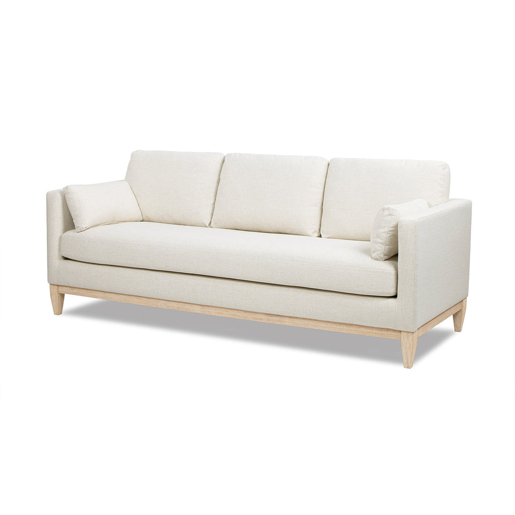 Knox 84' Modern Farmhouse Sofa, Flax White Linen