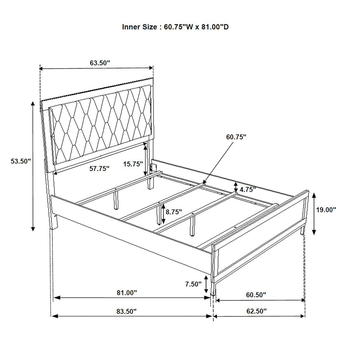 Taraval - Queen Upholstered Panel Bed - White