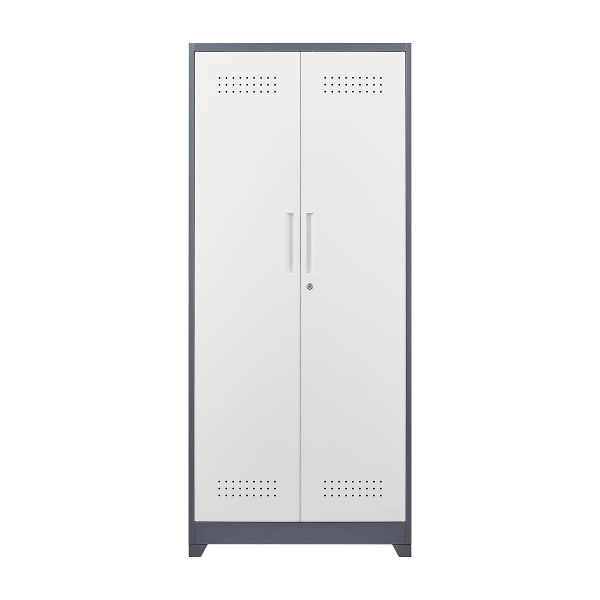 Lockers With Locking Doors, Adjustable Shelves, High Broom Tool Storage Cabinet
