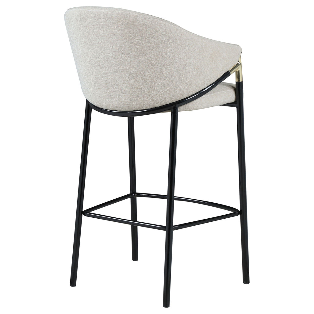 Sloped Arm Bar Stools (Set of 2) - Beige