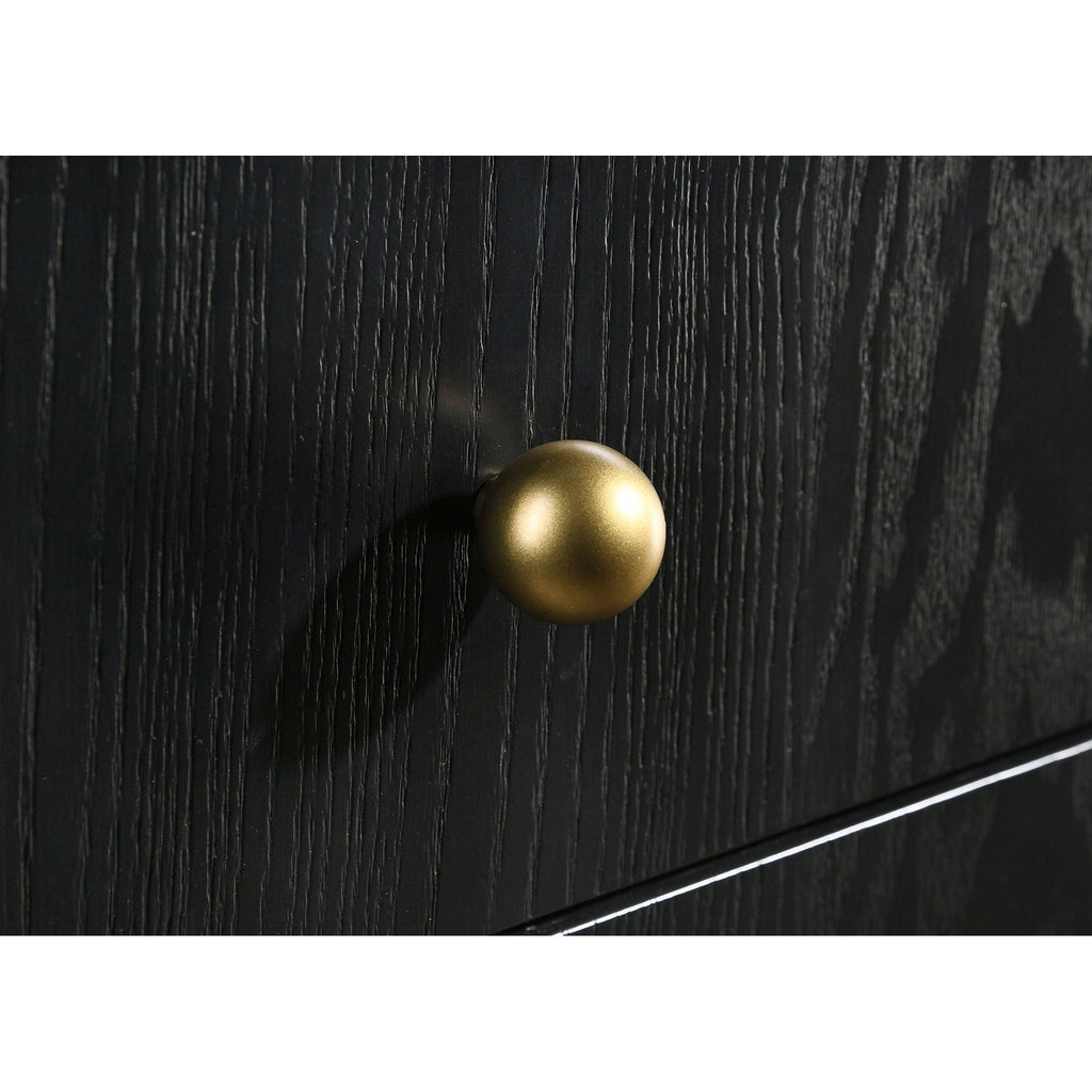 Anser - 5 Drawer Chest, Bedroom Storage Furniture - Black