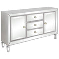 Gabrielle - 3 Drawer Mirrored Storage Accent Cabinet - Silver