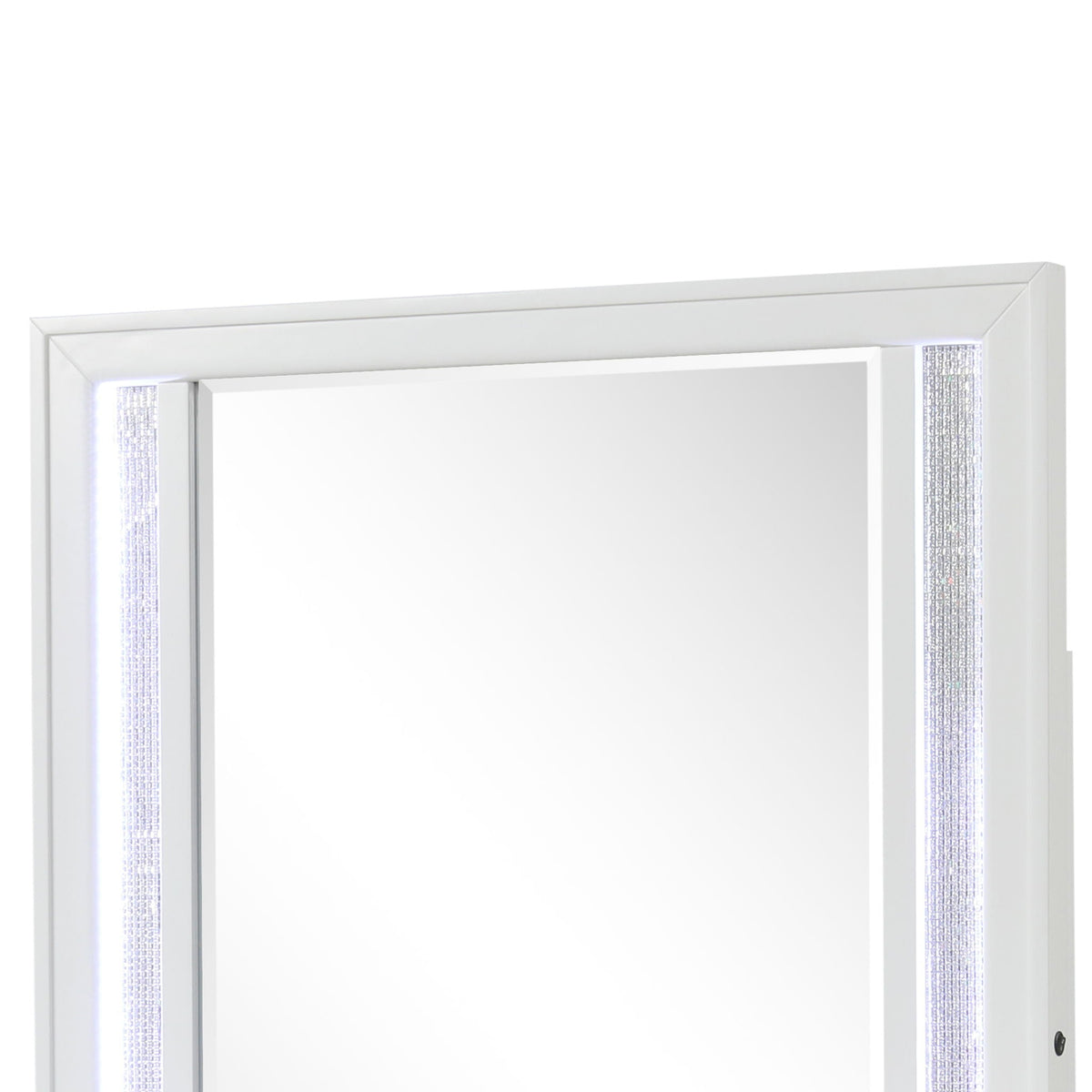 Abigale - Mirror For Dresser Top Made With LED (Includes Only Mirror) - White