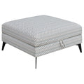 Harrison - Upholstered Storage Ottoman - Gray / Black