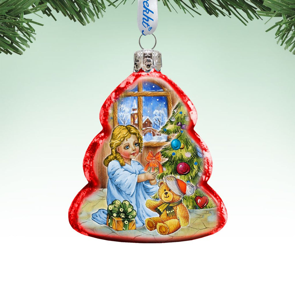 Nativity Santa Angel Mercury Glass Ornament by G. DeBrekht - Nativity Holiday Decor - 773016