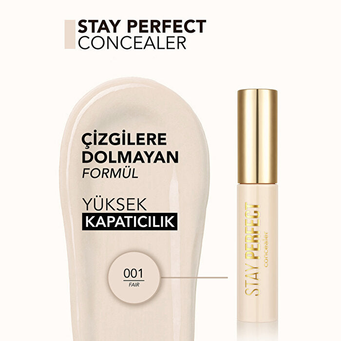 Flormar Stay Perfect Concealer 001 Fair - High Pigmentation | Liquid Formula