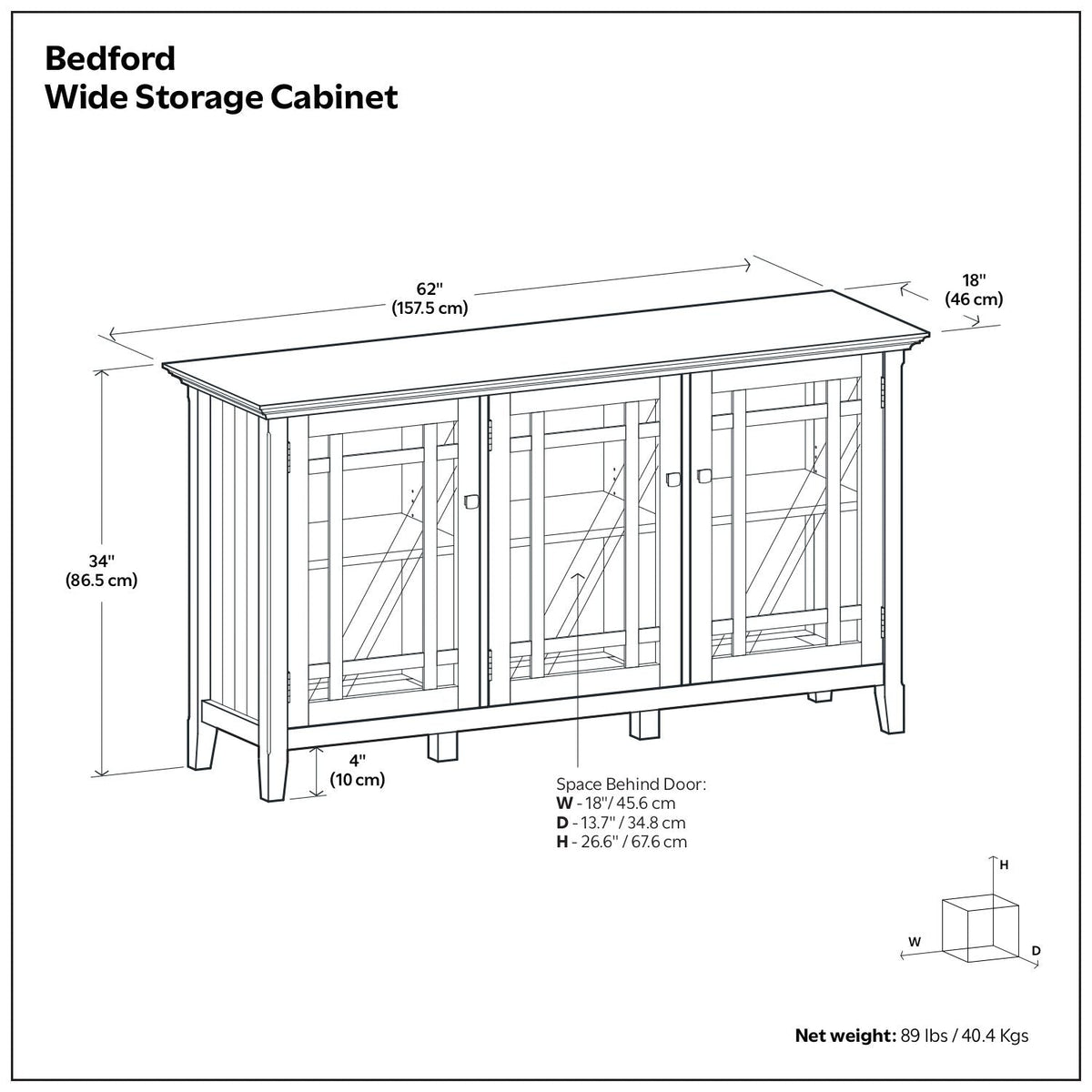 Bedford - Storage Cabinet With Adjustable Shelves - Brown