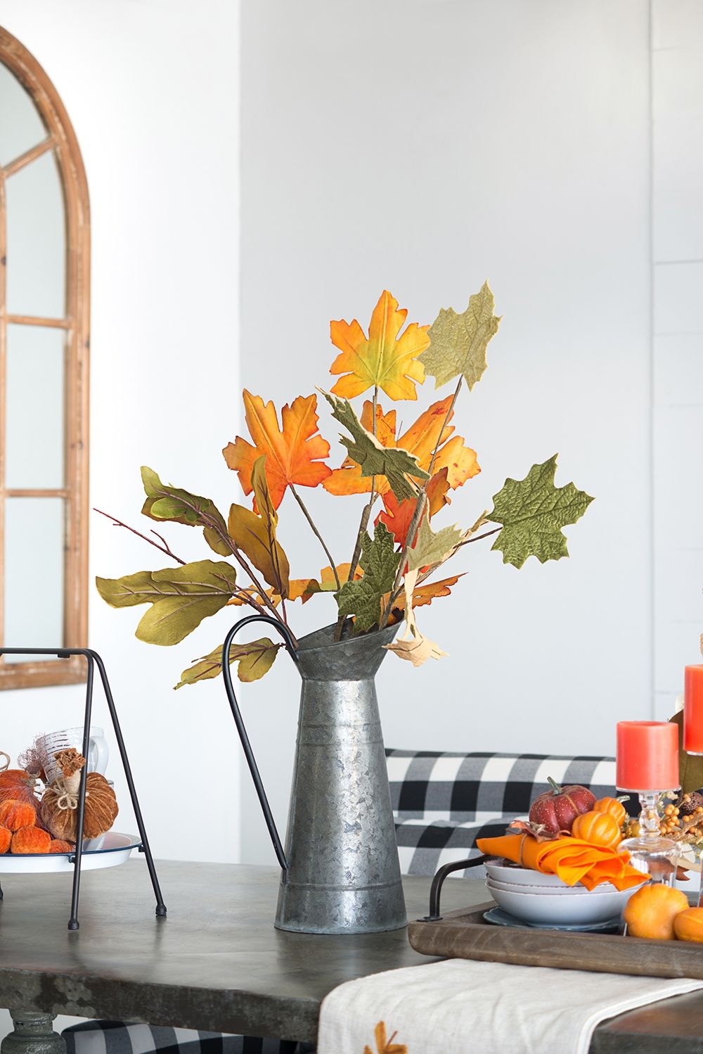 Paper Maple Leaf Spray, Botanicals Decor For Harvest Festival Fall Festival & Thanksgiving Table Decorations