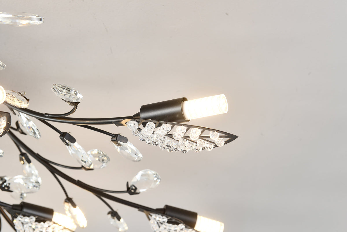15-Light Chandelier Crystal Ceiling Lamp