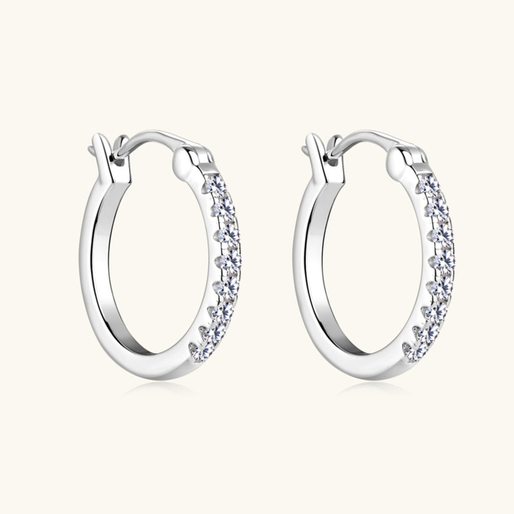 Pure Sterling Silver Sparkala™ Huggie Earrings