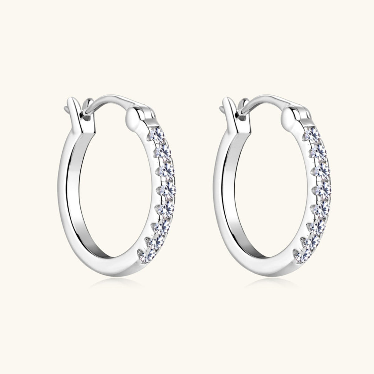 Pure Sterling Silver Sparkala™ Huggie Earrings