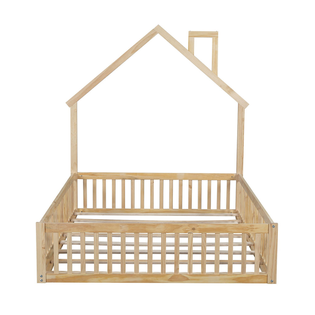 House Platform Bed With Guardrail