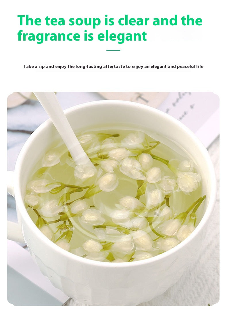 Fragrant Whole Jasmine Flower Buds Scented Tea – Pure Botanical Tisane (30g Canister)
