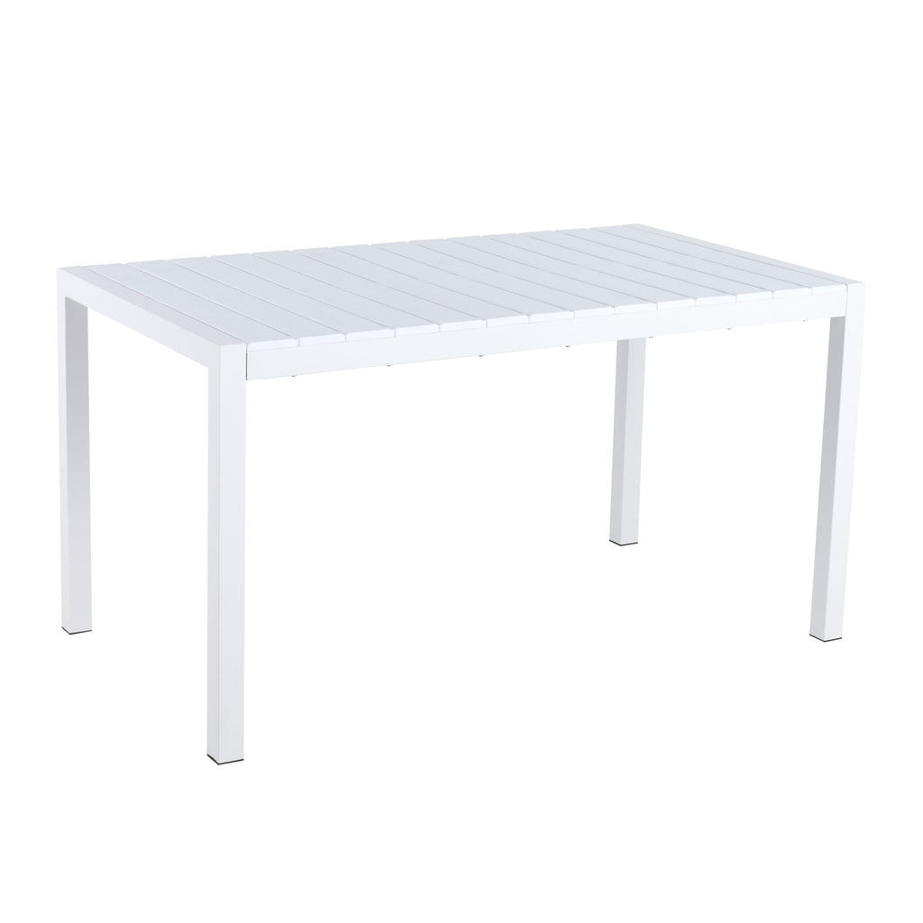 4 Piece Set Of Modern Striped Color- Blocking Single Chairs With Long Table