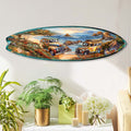 Early Morning Surf Surfboard Coastal Wall Art by G. DeBrekht - Coastal Holiday Decor - 8490126HS