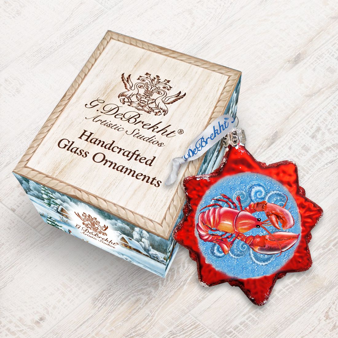Lobster Mercury Glass Ornament by G. DeBrekht - Coastal Holiday Decor - 776280
