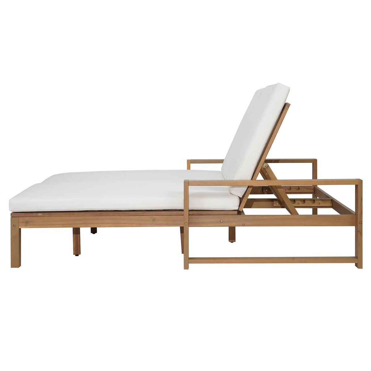 TREXM Outdoor Double Lounge Chair with 5-Position Adjustable Backrest